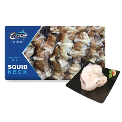 Fábrica de pescoço de lula congelada